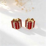 Personalised Gift Box Birthstone Stud Earrings Dainty Jewellery Christmas Birthday Anniversary Gift for Women