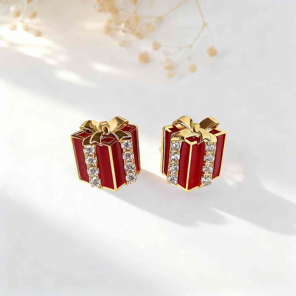 Personalised Gift Box Birthstone Stud Earrings Dainty Jewellery Christmas Birthday Anniversary Gift for Women