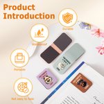 Personalized Cute Dog Cat Face Photo PU Leather Magnetic Bookmark Clip with Name Reading Accessories Christmas Gift for Pet Lovers Bookworms