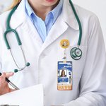 Personalized Acrylic Classic Winnie the Pooh ID Badge Holder Gift for Teacher Doctor Nurse