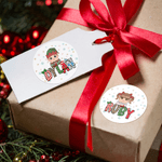Personalizada de dibujos animados de Navidad del sombrero impermeable pegatinas con nombre de Navidad Festival de Fiesta de Regalo para Niños Niñas