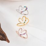 Gepersonaliseerde 1-10 Geboortestenen Familie Cirkel Hart Sterling Zilveren Ring Kerst Moederdag Verjaardag Cadeau voor Oma Mam Bruid Bruidsmeisje