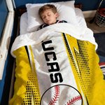 Personalised Sportball Soft Throw Blanket with Name and Number Home Bedroom Decor Birthday Gift for Sport Lovers