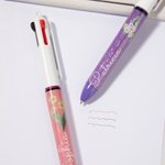 Personalised Birth Flower Retractable Glitter Ballpoint 3-in-1 Pen with Name Teacher's Day Nurse Week Appreciation Birthday Gift for Nurses Teachers