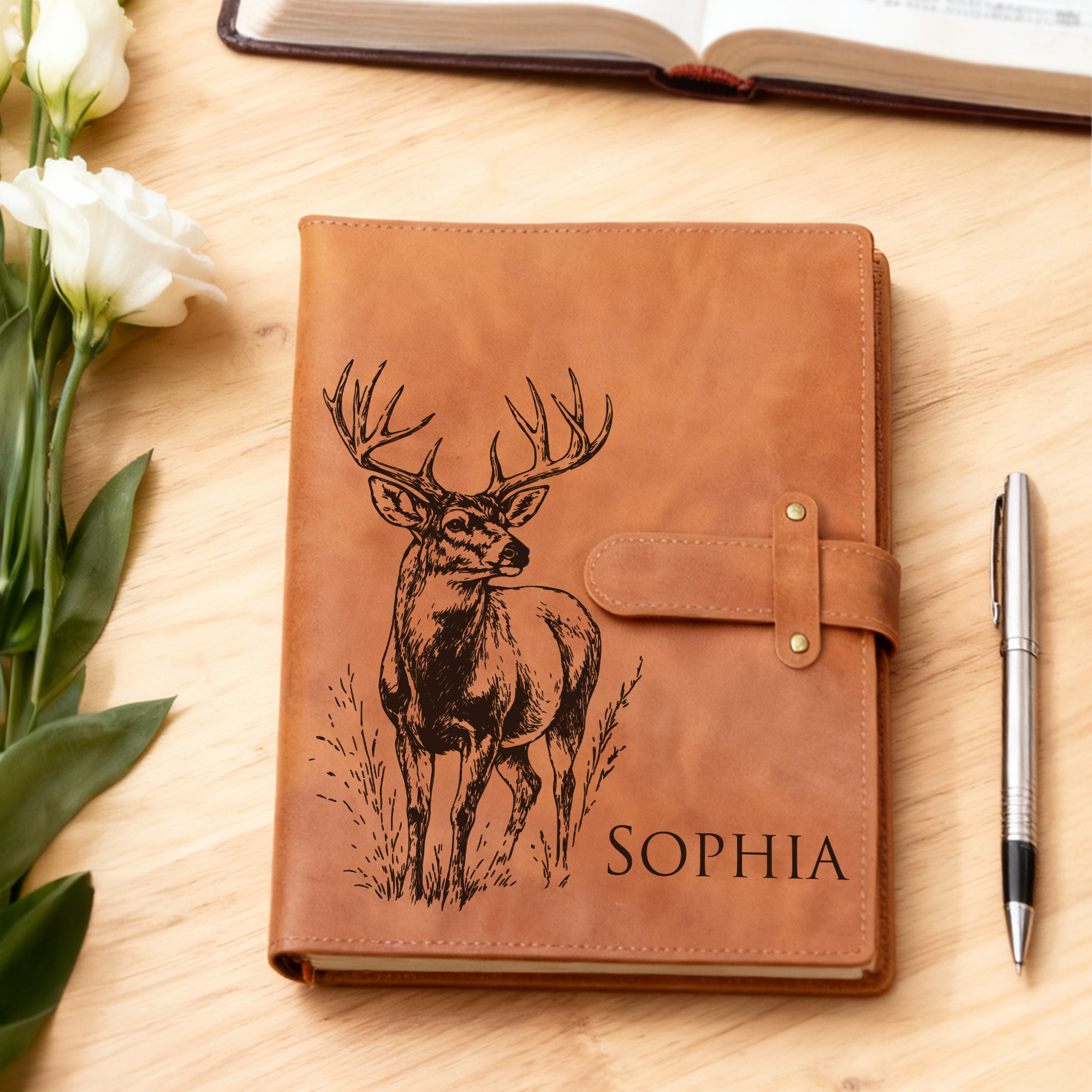 Couverture d'ordinateur portable A5 en cuir PU avec pochette de rangement Cadeau d'anniversaire et de Noël pour la famille, les amis et les croyants chrétiens