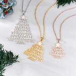 Henkilökohtainen 2-8 Sukunimet Joulukuusi Kaulakoru Dainty Korut Syntymäpäivä Vuosipäivä Joululahja Perheelle Isoäiti Naiset