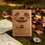 Plaque de chasse à l'élan en bois personnalisée avec nom, date et support de coquillage Cadeau de chasse pour lui