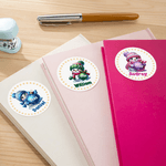 Personalised Cute Christmas Snowman Stickers Labels with Name and Year DIY Gift Decor Christmas Party Favors for Family Kids Friends