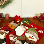 Gepersonaliseerde 3D Kerstsok met Sneeuwman Kerstman en Rendier met Naam Kerstdecoratie voor Thuis Verjaardagscadeau voor Vrienden en Familie