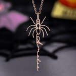 Personalised Spider Name Necklace Dainty Jewellery Daily Wear Anniversary Birthday Gift for Women Girls