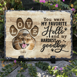 Personalized Wear-Resistant Pet Memorial Photo Garden Stone with Name and Title Courtyard Decor Pet Keepsake Gift for Pet Owners Garden Lovers