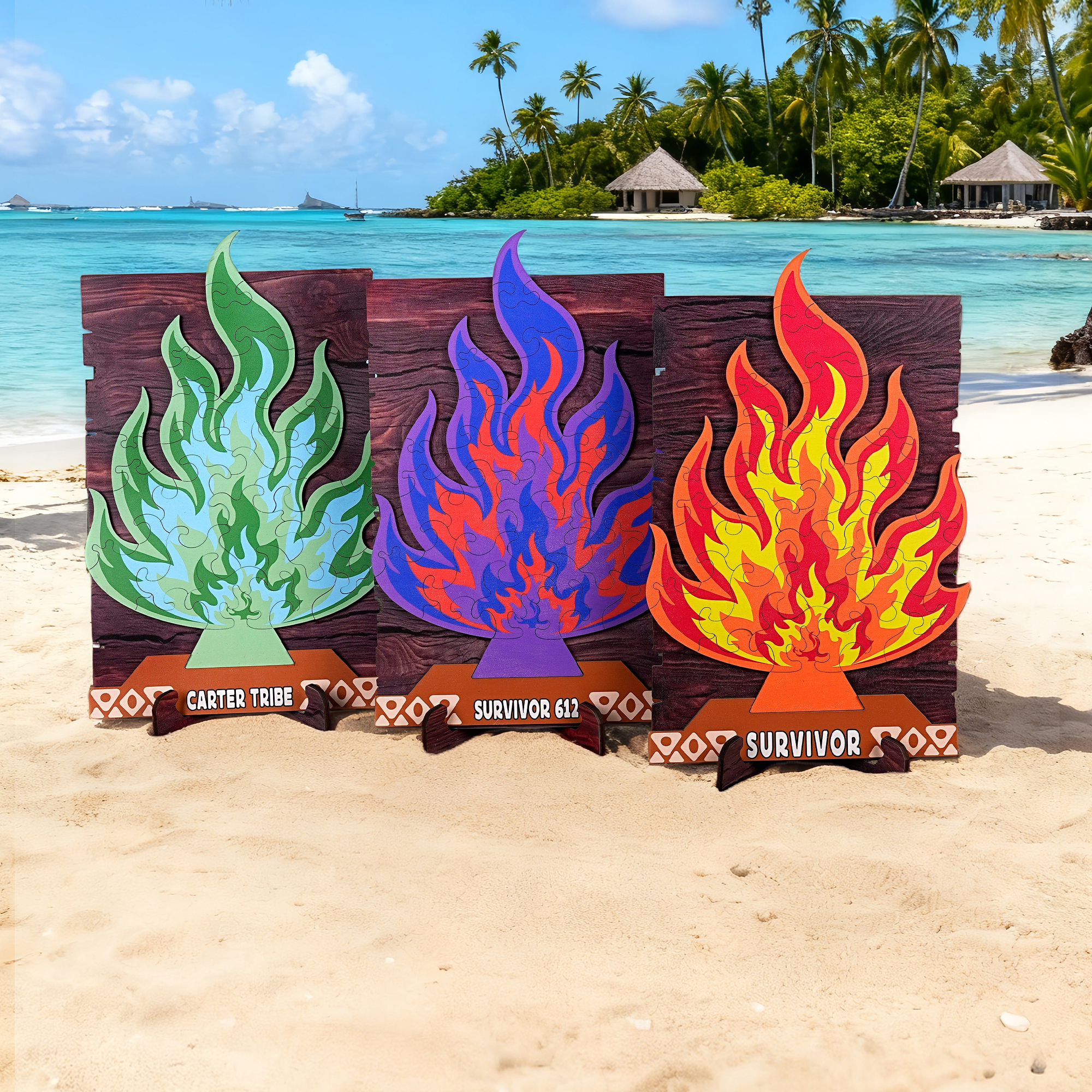 Personalized Survivor Fire New Colorways Puzzle with Name Home ...