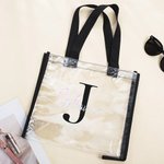 Personlig transparent vattentålig handväska med initialer unisex stor kapacitet för bastu och miljövänlig födelsedags och julklapp till vän
