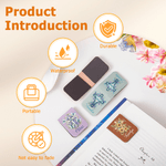 Personalized Multi-Flower Cross PU Leather Magnetic Bookmark Clip with Name Christmas Birthday Gift for Bookworms Reading Lovers