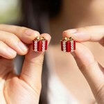 Personalised Gift Box Birthstone Stud Earrings Dainty Jewellery Christmas Birthday Anniversary Gift for Women