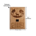Plaque de chasse à l'élan en bois personnalisée avec nom, date et support de coquillage Cadeau de chasse pour lui