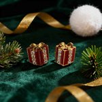 Personalised Gift Box Birthstone Stud Earrings Dainty Jewellery Christmas Birthday Anniversary Gift for Women