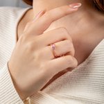 Personalisierte Twin Stars Birthstone Ring mit eingraviertem Namen Minimalist Schmuck Weihnachten Geburtstag Geschenk für Frauen