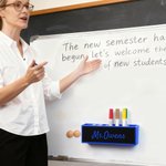 Personalized Multicolor Magnetic Marker Holder with Text Office Accessories Gift Back to School for Educator