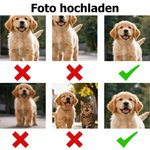 Personalisierter Schlafanzug mit Haustier-Foto und Wunschspruch inklusive Pyjama-Oberteil und Karierter Pyjamahose Geschenk für Haustierbesitzer Damen