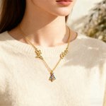 Henkilökohtainen Star joulukuusi syntymäkivi kaulakoru nimet Dainty korut joululahja äiti isoäiti vaimo