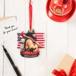 Gepersonaliseerde patriottische brandweerman Amerikaanse vlag Ornament met naam verjaardag waardering pensioen Gift voor brandweerlieden reddingswerkers