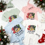 Personalised Joy To The World My First Christmas 100% Cotton Baby Romper Hat Set with Name and Year Christmas Gift for Newborns New Parents