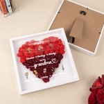 Personalisierte erste Mama jetzt Oma Geburt Blume Liebe Papier Blume Schatten Box Rahmen mit Namen und Titel Muttertag Geburtstag Geschenk für Mama Oma