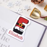 Marque-page magnétique personnalisé avec nom et lumières colorées Père Noël Elfe Cadeau d'anniversaire et de Noël pour les amoureux des livres