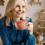 Personalised Minimalist 1-6 Footprints Line Art 12 oz Ceramic Mug with Names Daily Use Anniversary Birthday Gift for Family