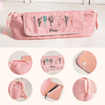 Personalized Birth Flower Bouquet Hair Tools Portable Travel Bag with Name and Heat Resistant Mat Travel Essentials Gift for Women