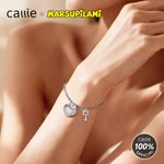 Personalized Cute Marsupilami Silhouette Heart-Shaped Key Pendant Bracelet with Name Birthday Christmas Gift for Her | Callie × Marsupilami®