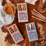 Personalized Let's Go Girls Western Style Makeup Brush Travel Storage Box Set with Name Birthday Wedding Gift for Friends Cowgirls