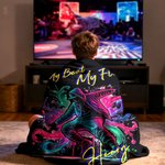 Personalised My Beat My Flow Colour Gradient Graffiti Street Dance Silhouette Soft Throw Blanket with Name Birthday Christmas Gift for Dancers