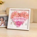 Personalisierte erste Mama jetzt Oma Geburt Blume Liebe Papier Blume Schatten Box Rahmen mit Namen und Titel Muttertag Geburtstag Geschenk für Mama Oma