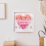 Personalisierte erste Mama jetzt Oma Geburt Blume Liebe Papier Blume Schatten Box Rahmen mit Namen und Titel Muttertag Geburtstag Geschenk für Mama Oma