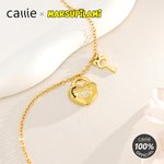 Personalized Cute Marsupilami Silhouette Heart-Shaped Key Pendant Bracelet with Name Birthday Christmas Gift for Her | Callie × Marsupilami®