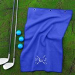 Personalized Embroidered Classic Golf Elements Absorbent Waffle Golf Towel with Hanging Clip Daily Training Birthday Gift for Golf Player Lover