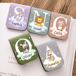 Personalized Cute Animal Cloud Multicolor Magnetic PU Leather Bookmark Clip with Name Daily Use Birthday Gift for Bookworms Book Lovers