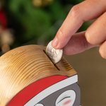 Personalized Cute Penguin with Santa Hat Wooden Money Box with Name Christmas Gift for  Kids