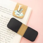 Personalized Cute Animal Cloud Multicolor Magnetic PU Leather Bookmark Clip with Name Daily Use Birthday Gift for Bookworms Book Lovers