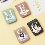 Personalized Cute Animal Cloud Multicolor Magnetic PU Leather Bookmark Clip with Name Daily Use Birthday Gift for Bookworms Book Lovers