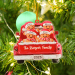 Personalised Cute 1-12 Gingerbread Men Family Christmas Ornament with Names and Year Christmas Tree Decor Holiday Gift for Family