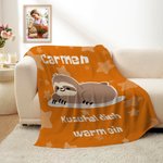 Personalisierte niedliche Faultier Decke mit Text und Namen Muttertag Geburtstag Weihnachten Geschenk für Kinder Damen