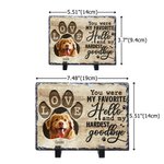 Personalized Wear-Resistant Pet Memorial Photo Garden Stone with Name and Title Courtyard Decor Pet Keepsake Gift for Pet Owners Garden Lovers