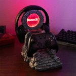 Personalized Adventurous Portal Adjustable LED Headphone and Controller Stand with Name Desk Accessory Birthday Gift for Game Lovers