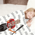 Personalized Softball Character Soft Throw Blanket with Team Name and Number Game Day Senior Night Team Gift for Team Members Softball Players