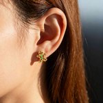 Personalised Romantasy Birthstone Gingerbread Man Stud Earrings Christmas Birthday Anniversary Gift for Woman