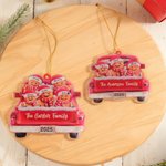 Personalised Cute 1-12 Gingerbread Men Family Christmas Ornament with Names and Year Christmas Tree Decor Holiday Gift for Family