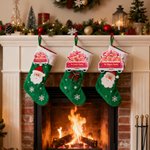 Personalised Cute 1-12 Gingerbread Men Family Christmas Ornament with Names and Year Christmas Tree Decor Holiday Gift for Family